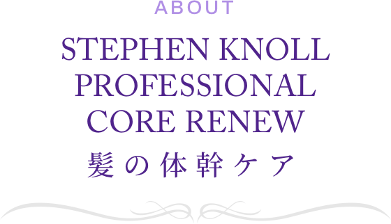 STEPHEN KNOLL PROFESSIONAL CORE RENEW 髪の体幹ケア